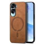 For Honor X50i Retro Magsafe Magnetic PU Back Cover Phone Case(Brown)
