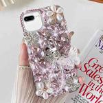 For iPhone 7 Plus / 8 Plus Handmade Butterfly Diamond Inlay PC Phone Case(Pink)