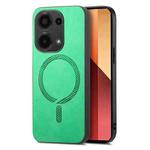 For Xiaomi Redmi Note 13 Pro 4G Solid Color Retro Magsafe PU Back Cover Phone Case(Green)