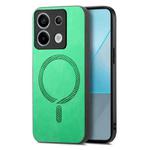 For Xiaomi Redmi Note 13R Pro Solid Color Retro Magsafe PU Back Cover Phone Case(Green)