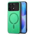 For Xiaomi Redmi K70 / K70 Pro 5G Solid Color Retro Magsafe PU Back Cover Phone Case(Green)