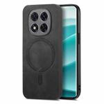 For Xiaomi Redmi Note 14 Pro+ 5G Solid Color Retro Magsafe PU Back Cover Phone Case(Black)