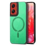 For Motorola Moto G Stylus 5G 2024 Retro Magsafe Magnetic PU Back Cover Phone Case(Green)