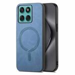 For Motorola Moto G Stylus 5G 2025 Retro Magsafe Magnetic PU Back Cover Phone Case(Blue)