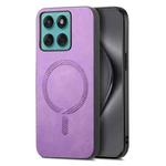 For Motorola Moto G Stylus 5G 2025 Retro Magsafe Magnetic PU Back Cover Phone Case(Purple)