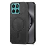 For Motorola Moto G Stylus 5G 2025 Retro Magsafe Magnetic PU Back Cover Phone Case(Black)