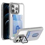 For iPhone 12 Pro Max Card Bag Holder Acrylic Hybrid TPU Phone Case(White)