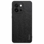 For OnePlus 13T Tree Bark Leather Shockproof Phone Case(Black)