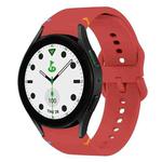 For Sansung Galaxy Watch 5 Pro Golf Edition Flat Sewing Design Silicone Watch Band(Red)