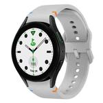 For Sansung Galaxy Watch 5 Pro Golf Edition Flat Sewing Design Silicone Watch Band(Light Gray)