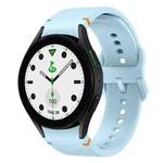 For Sansung Galaxy Watch 5 Pro Golf Edition Flat Sewing Design Silicone Watch Band(Light Blue)