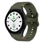 For Samsung Galaxy Watch 5 Golf Edition Flat Sewing Design Silicone Watch Band(Army Green)