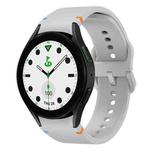 For Samsung Galaxy Watch 5 Golf Edition Flat Sewing Design Silicone Watch Band(Light Gray)