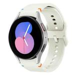 For Samsung Galaxy Watch 5 40 / 44mm Flat Sewing Design Silicone Watch Band(White)