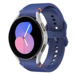 For Samsung Galaxy Watch 5 40 / 44mm Flat Sewing Design Silicone Watch Band(Midnight Blue)