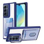 For Samsung Galaxy A16 5G Card Bag Holder Acrylic Hybrid TPU Phone Case(Blue)