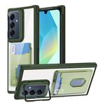 For Samsung Galaxy A16 5G Card Bag Holder Acrylic Hybrid TPU Phone Case(Green)