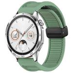 For Huawei Watch GT4 46mm 22mm Foldable Magnetic Buckle Silicone Watch Band(Green)
