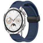 For Huawei Watch GT4 46mm 22mm Foldable Magnetic Buckle Silicone Watch Band(Midnight Blue)