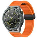 For Huawei Watch GT3 SE 22mm Foldable Magnetic Buckle Silicone Watch Band(Orange)