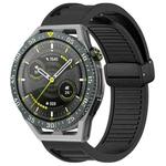 For Huawei Watch GT3 SE 22mm Foldable Magnetic Buckle Silicone Watch Band(Black)