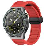 For Huawei Watch GT3 SE 22mm Foldable Magnetic Buckle Silicone Watch Band(Red)