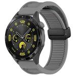 For Huawei Watch GT3 SE 22mm Foldable Magnetic Buckle Silicone Watch Band(Grey)