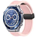 For Huawei Watch Ultimate 22mm Foldable Magnetic Buckle Silicone Watch Band(Pink)