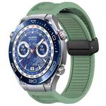 For Huawei Watch Ultimate 22mm Foldable Magnetic Buckle Silicone Watch Band(Green)