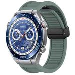 For Huawei Watch Ultimate 22mm Foldable Magnetic Buckle Silicone Watch Band(Rock Cyan)