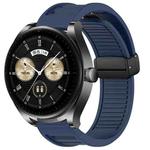 For Huawei Watch Buds 22mm Foldable Magnetic Buckle Silicone Watch Band(Midnight Blue)