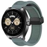 For Huawei Watch Buds 22mm Foldable Magnetic Buckle Silicone Watch Band(Rock Cyan)