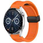 For Huawei Watch GT3 46mm 22mm Foldable Magnetic Buckle Silicone Watch Band(Orange)