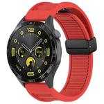For Huawei Watch GT3 46mm 22mm Foldable Magnetic Buckle Silicone Watch Band(Red)