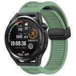 For Huawei Watch GT Runner 22mm Foldable Magnetic Buckle Silicone Watch Band(Green)