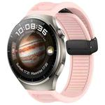 For Huawei Watch 4 22mm Foldable Magnetic Buckle Silicone Watch Band(Pink)