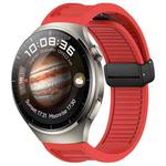 For Huawei Watch 4 22mm Foldable Magnetic Buckle Silicone Watch Band(Red)