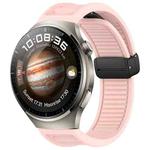 For Huawei Watch 4 Pro 22mm Foldable Magnetic Buckle Silicone Watch Band(Pink)