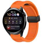 For Huawei Watch 3 22mm Foldable Magnetic Buckle Silicone Watch Band(Orange)