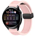 For Huawei Watch 3 22mm Foldable Magnetic Buckle Silicone Watch Band(Pink)