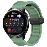 For Huawei Watch 3 22mm Foldable Magnetic Buckle Silicone Watch Band(Green)