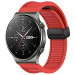 For Huawei GT2 Pro 22mm Foldable Magnetic Buckle Silicone Watch Band(Red)