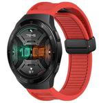 For Huawei Watch GT 2E 22mm Foldable Magnetic Buckle Silicone Watch Band(Red)