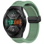 For Huawei Watch GT 2E 22mm Foldable Magnetic Buckle Silicone Watch Band(Green)