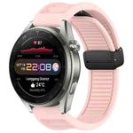 For Huawei Watch 3 Pro New 22mm Foldable Magnetic Buckle Silicone Watch Band(Pink)