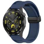 For Huawei Watch 3 Pro New 22mm Foldable Magnetic Buckle Silicone Watch Band(Midnight Blue)