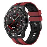 For Huawei Watch GT3 SE 22mm Two Color Sports Silicone Watch Band(Red+Black)