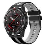 For Huawei Watch GT3 SE 22mm Two Color Sports Silicone Watch Band(Black+Grey)