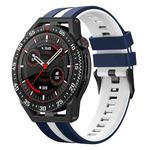 For Huawei Watch GT3 SE 22mm Two Color Sports Silicone Watch Band(Blue+White)