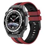 For Huawei Watch Ultimate 22mm Two Color Sports Silicone Watch Band(Red+Black)